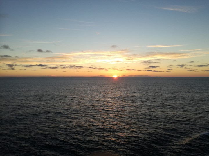 sunset at sea