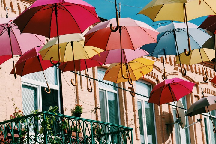 autumn umbrellas
