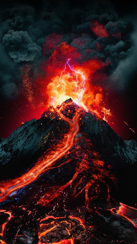 fonds d'écran Volcano, lava