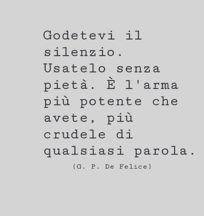 La potenza del silenzio