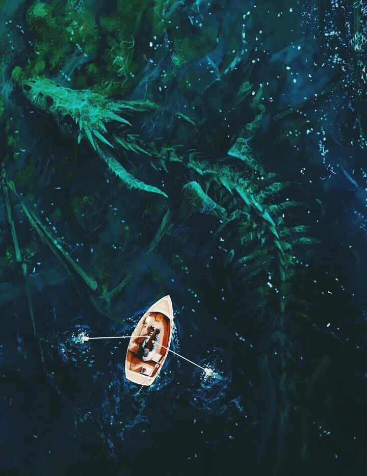 dragon in sea