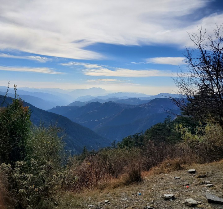 Mountains of different colours