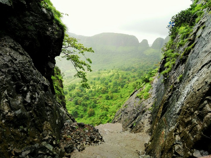 between the gap