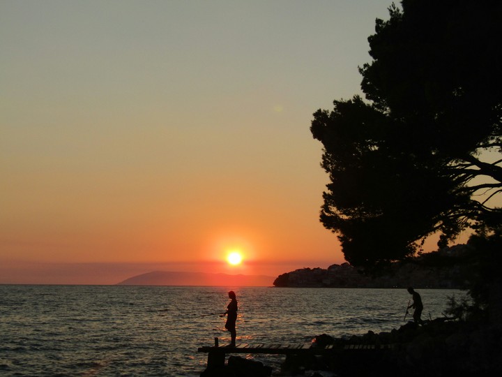 Sunset.