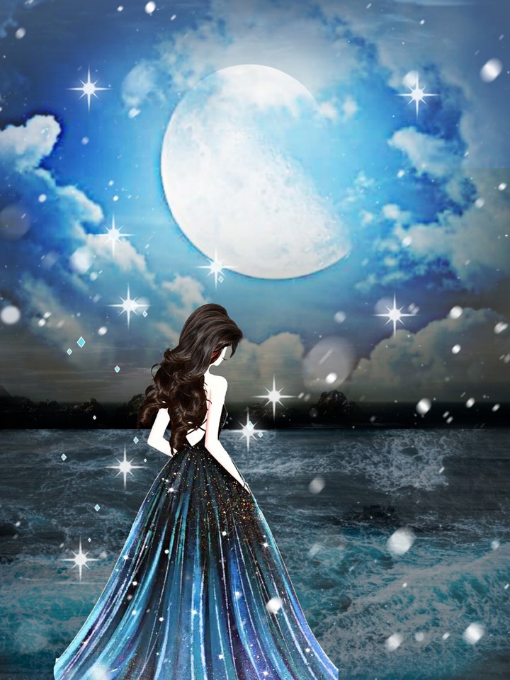 the girl and the moon