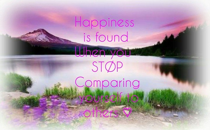 Stop comparing yourself