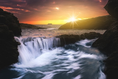 Waterfall in the Ocean