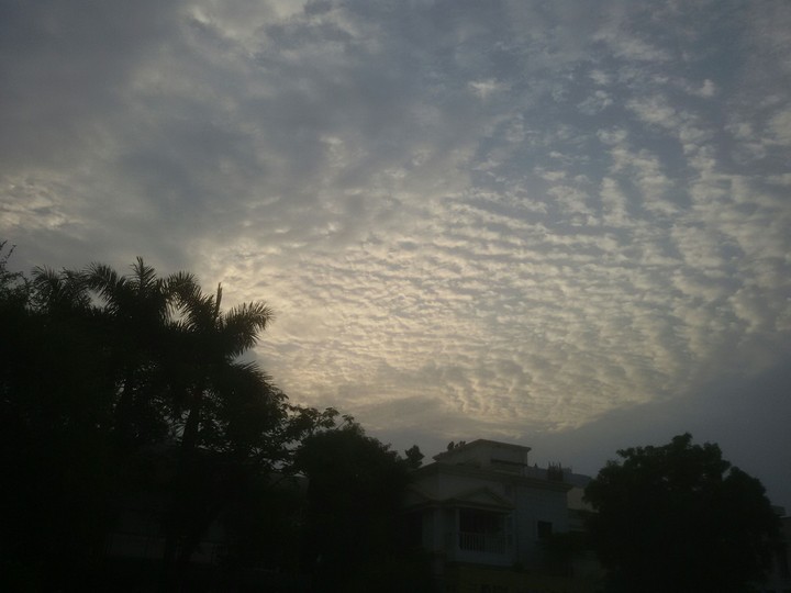 sunset with waves of clouds...
