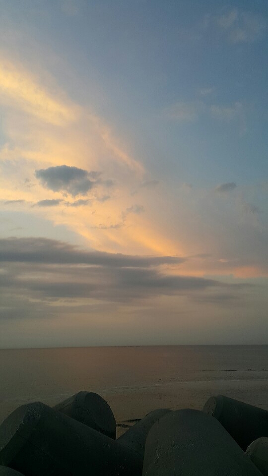 east see 동해바다 노을