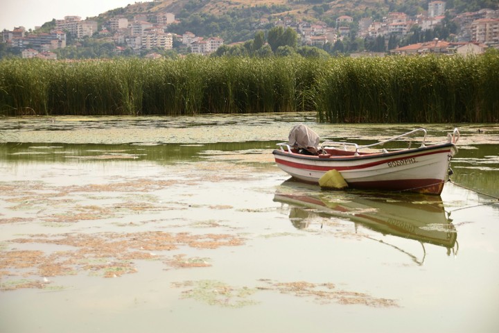 Boating in Kastoria, Greece