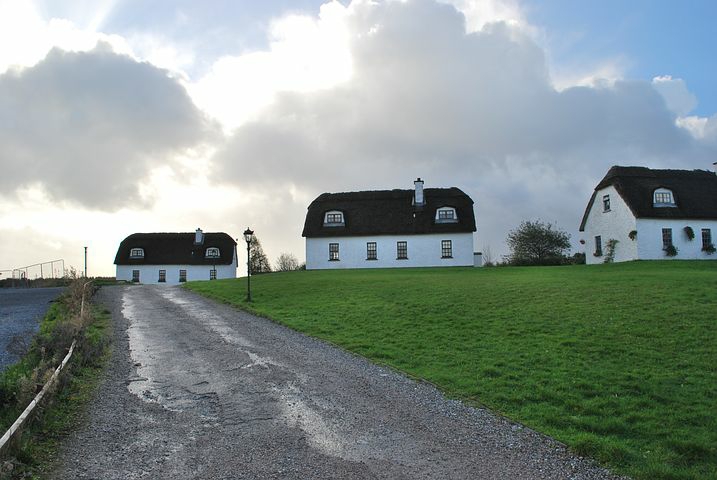 thatched farmhouses