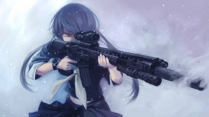 Girl with gun
