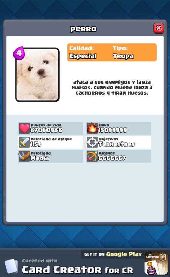 Perro en clash royale