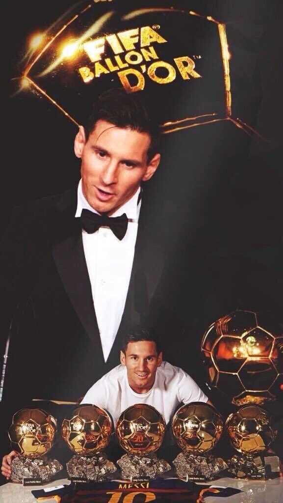 messi with ballondor
