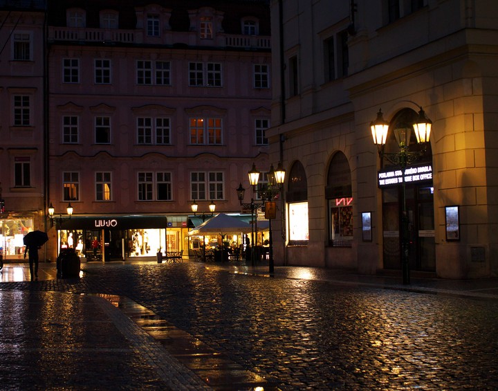 Wet dark street