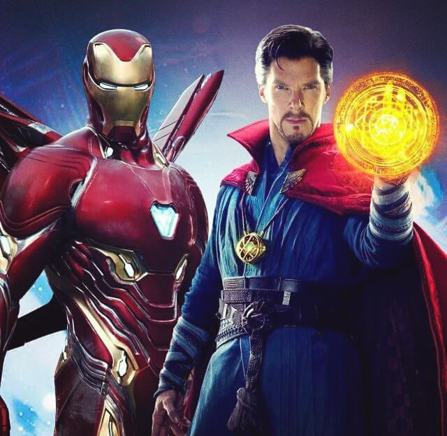 dr strange and iron man in infinity war
