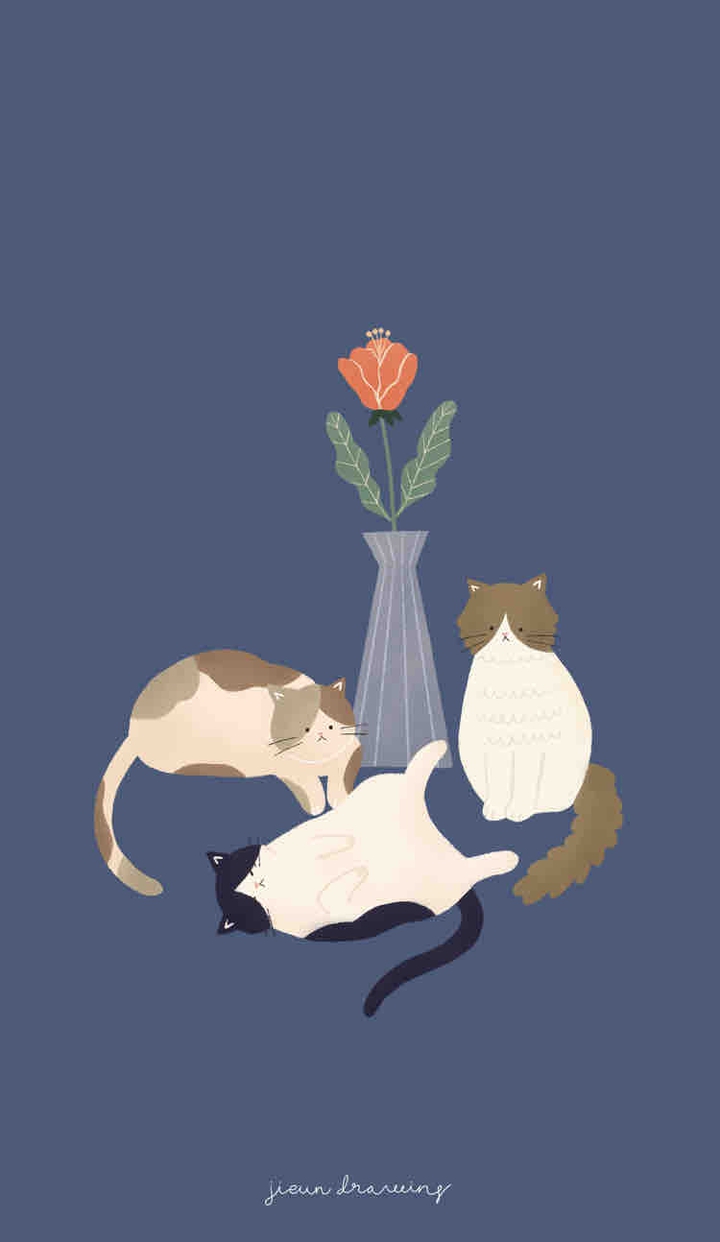 고양이 3마리