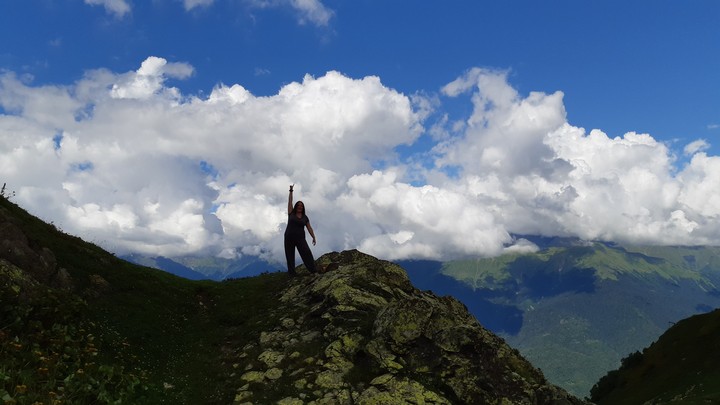 on the peak