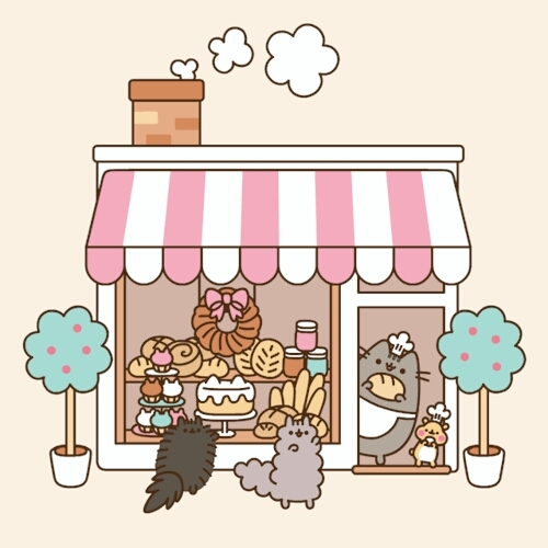 bakery with pusheen