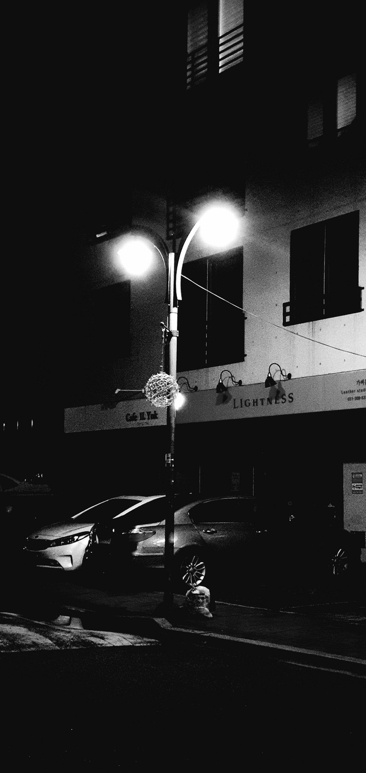 Night view of Cafe street at Suwon