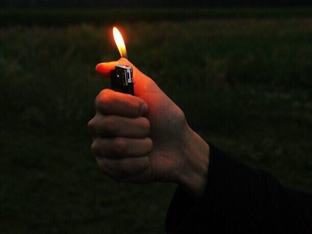 the fire
