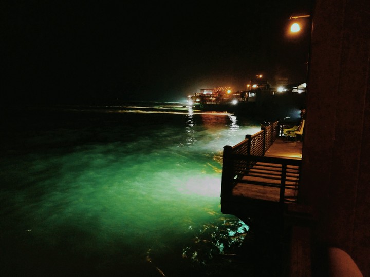 night view of sea from Restaurant