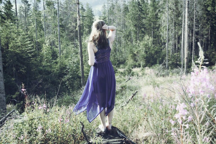 The girl in the forest