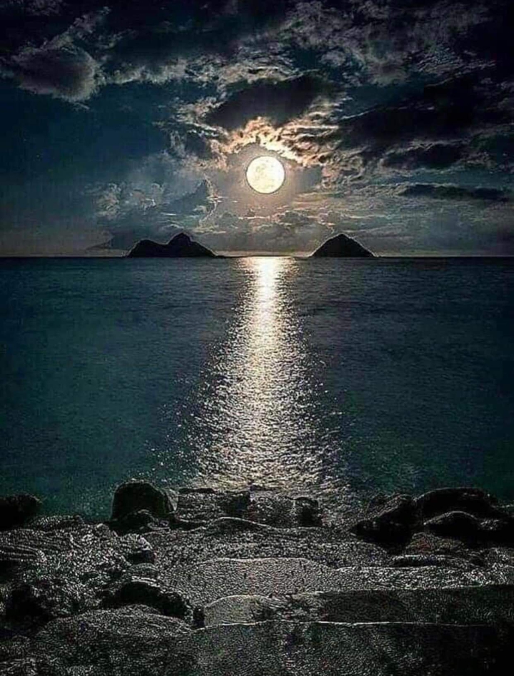 A Full Moon Reflecting On The Water