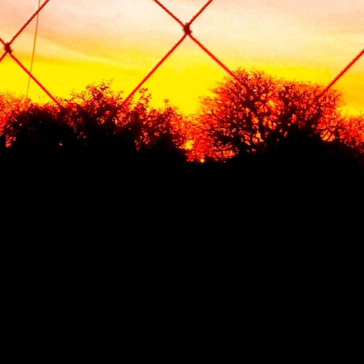 sunset in fire