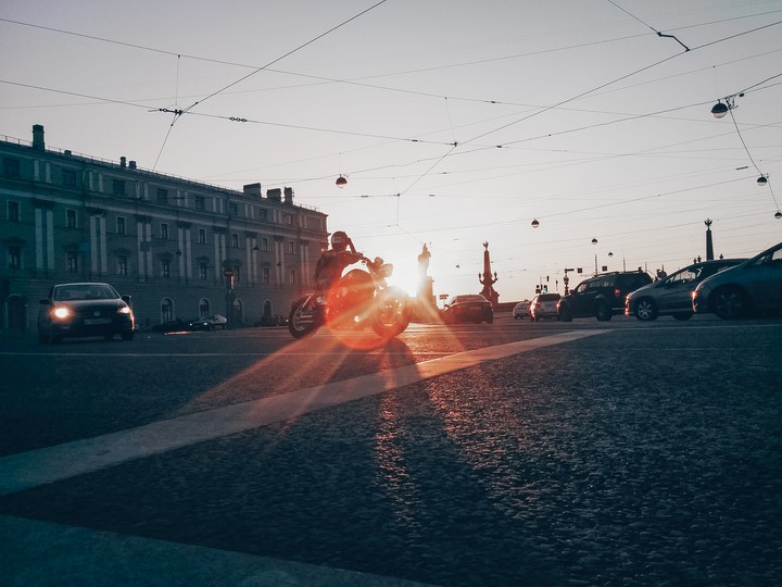 biker in Saint Petersburg