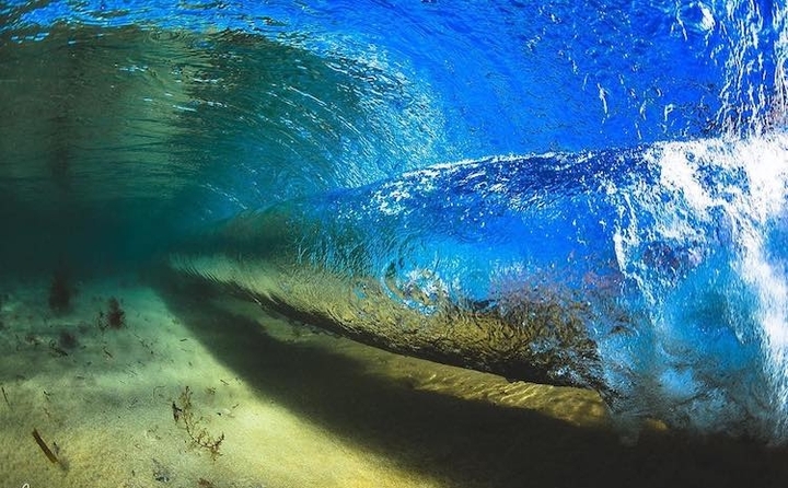 under the wave