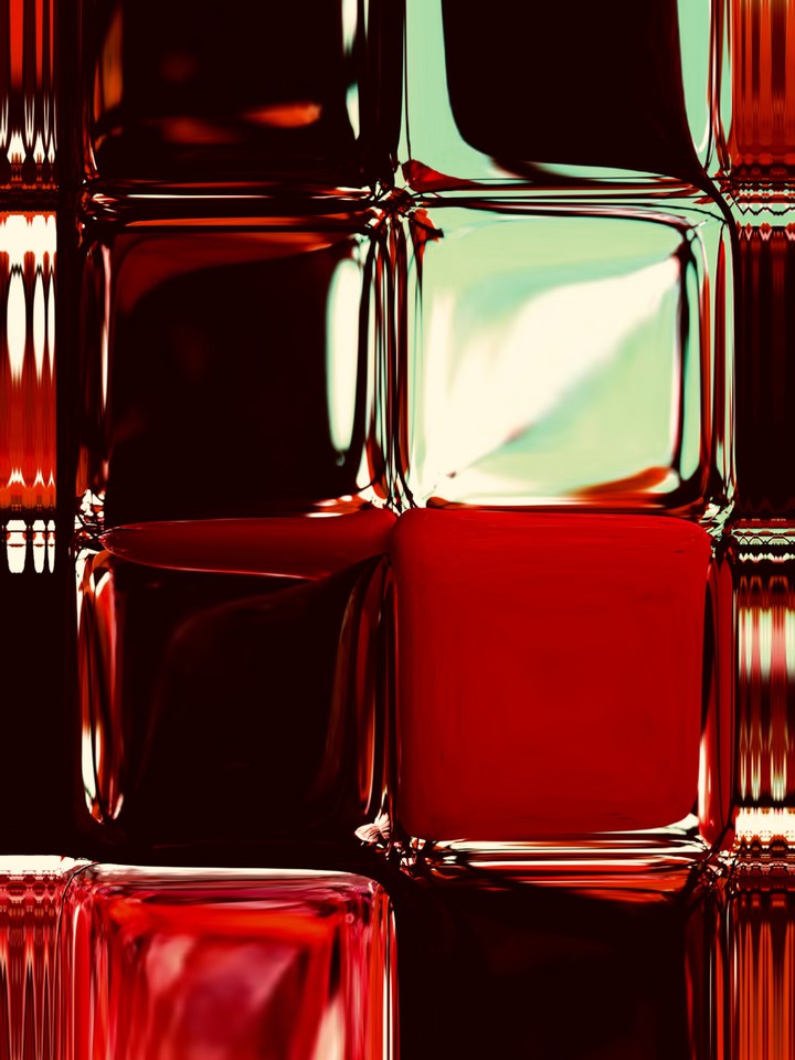 abstract red cube