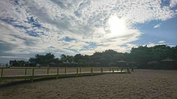 sunny day at beach