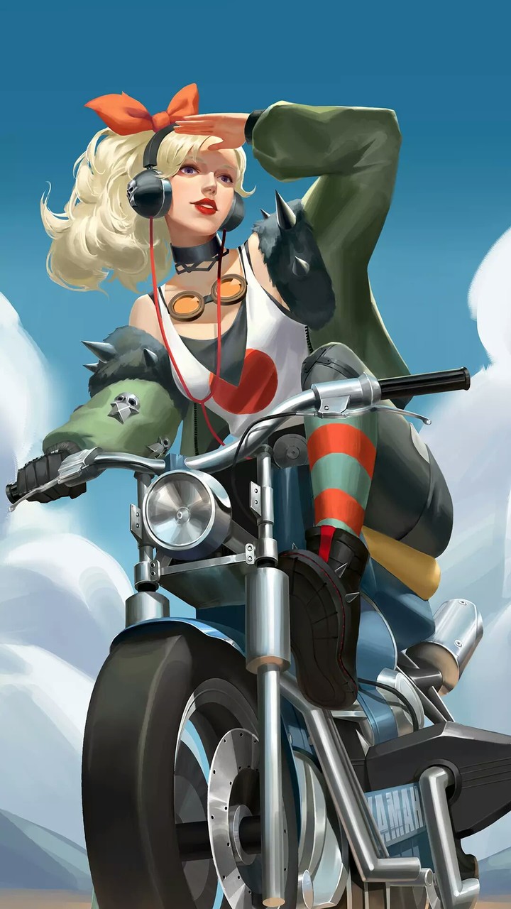 girl riding a bike