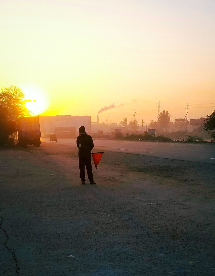 man with flag