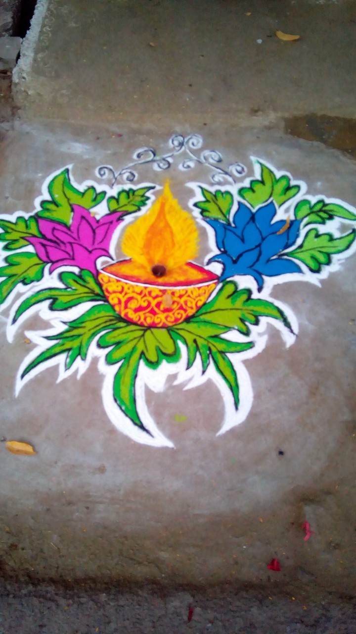 Rangoli made  by me. .