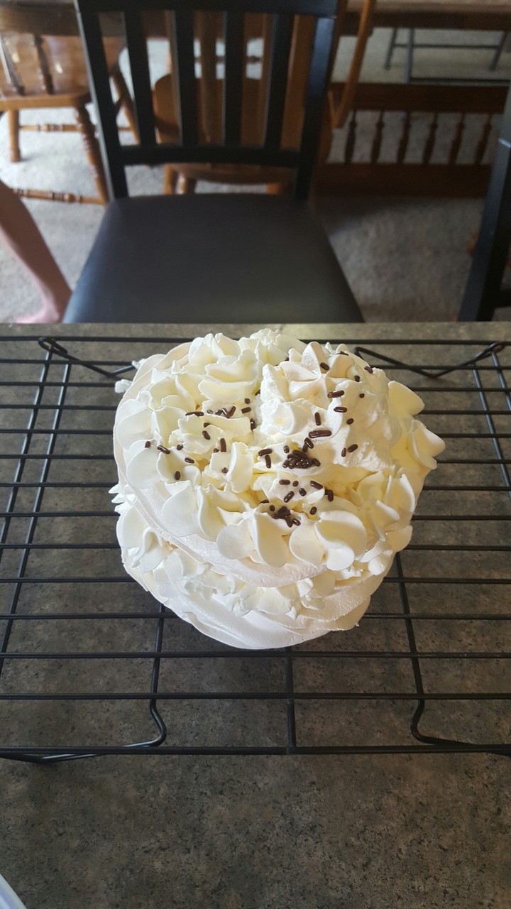 this I a meringue cake for my  brother's birthday today.