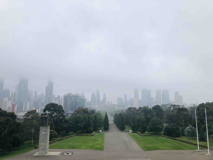 Melbourne city view -from top of Shrine