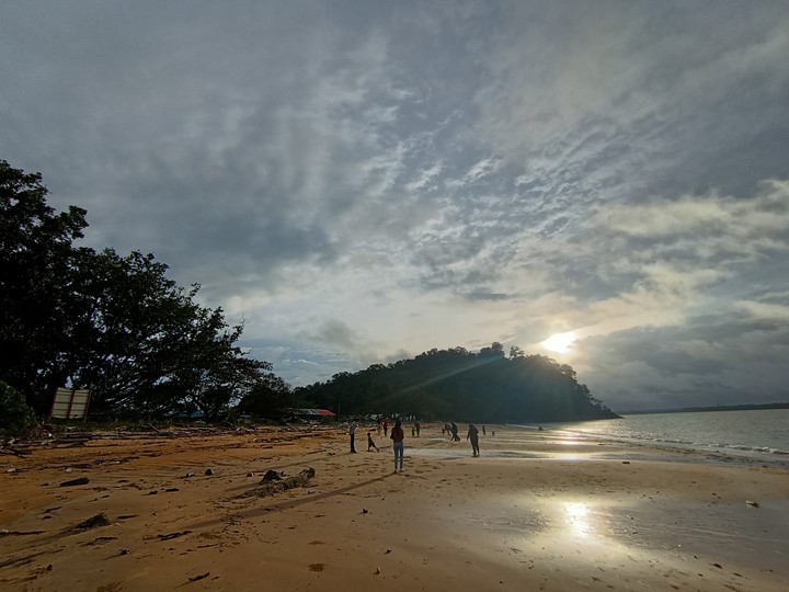 Beautiful Sunset At Pasir Panjang Beach