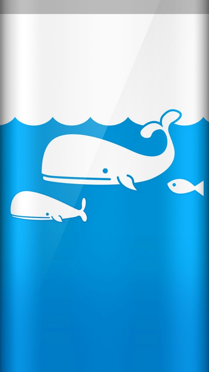 Cartoon Whale Wallpaper