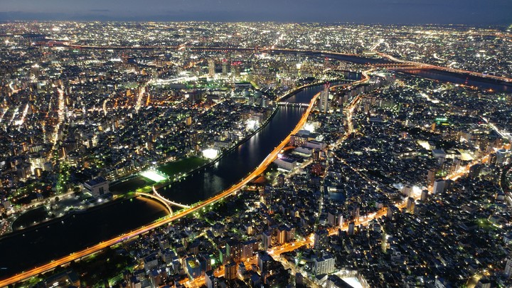 sky tree   야경