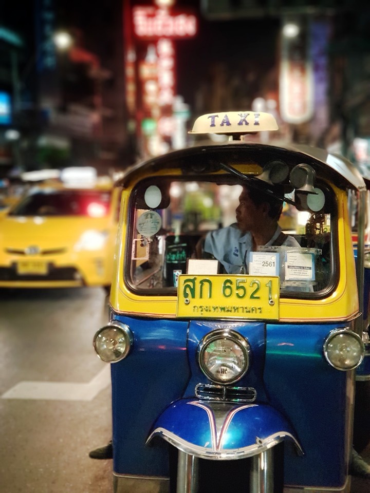 Tuktuk waiting for customers in chinatown Bangkok