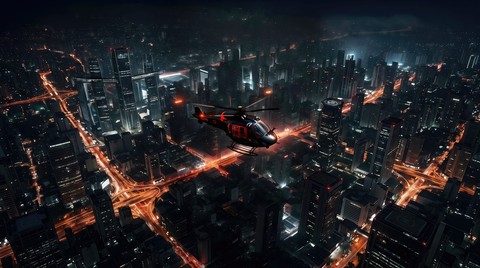 обои helicopter, tower