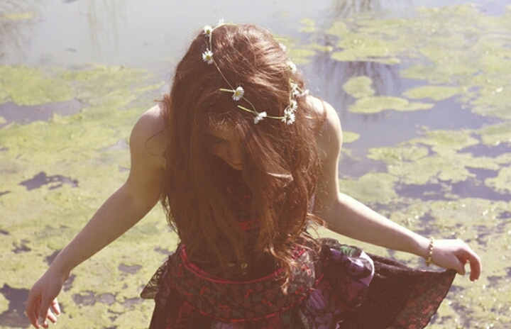 Girl on Pond