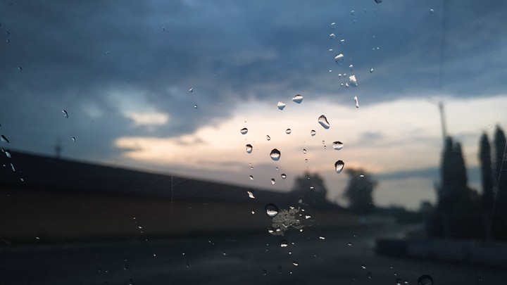 drops on the window