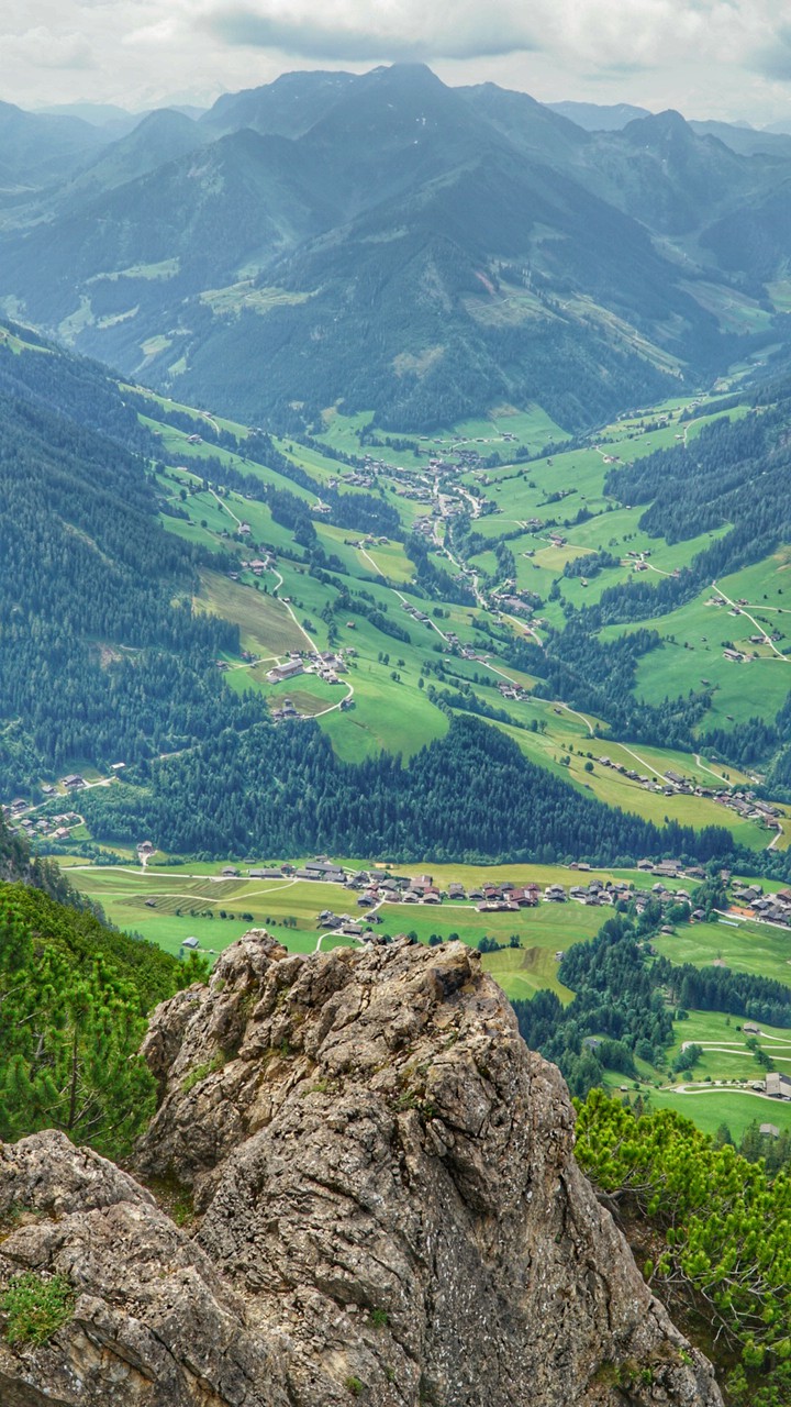 alpine valley in summer