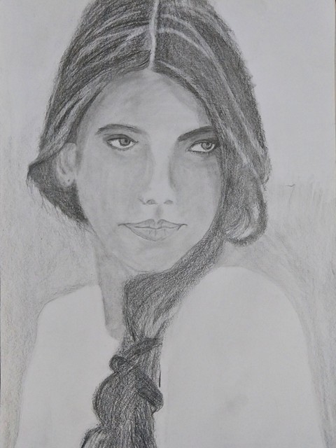 Girl pencil sketch