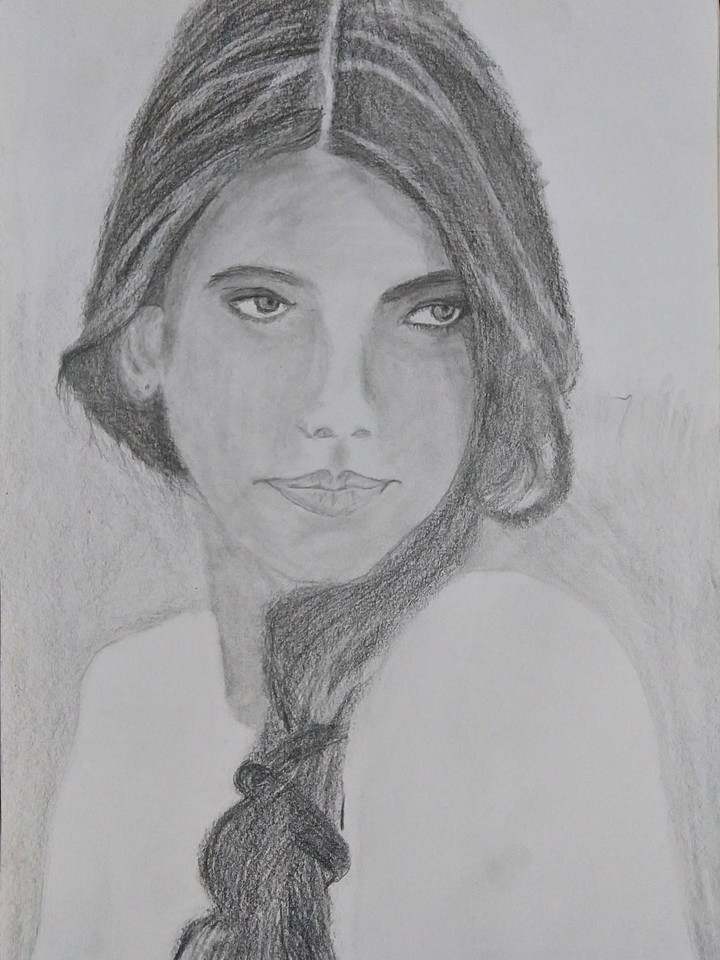 Girl pencil sketch