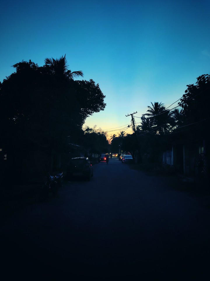 An evening road