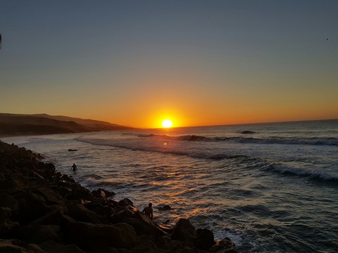 couché de soleil à tigzirt plage (algerie .tizi ouzou )